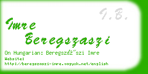 imre beregszaszi business card